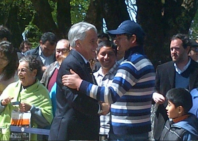 Polémica visita del Presidente Piñera a Ercilla