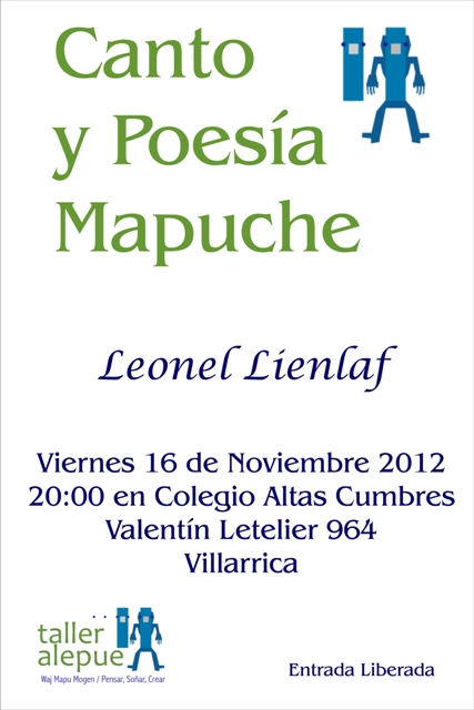 Leonel Lienlaf en la llamada ciudad de villarrica