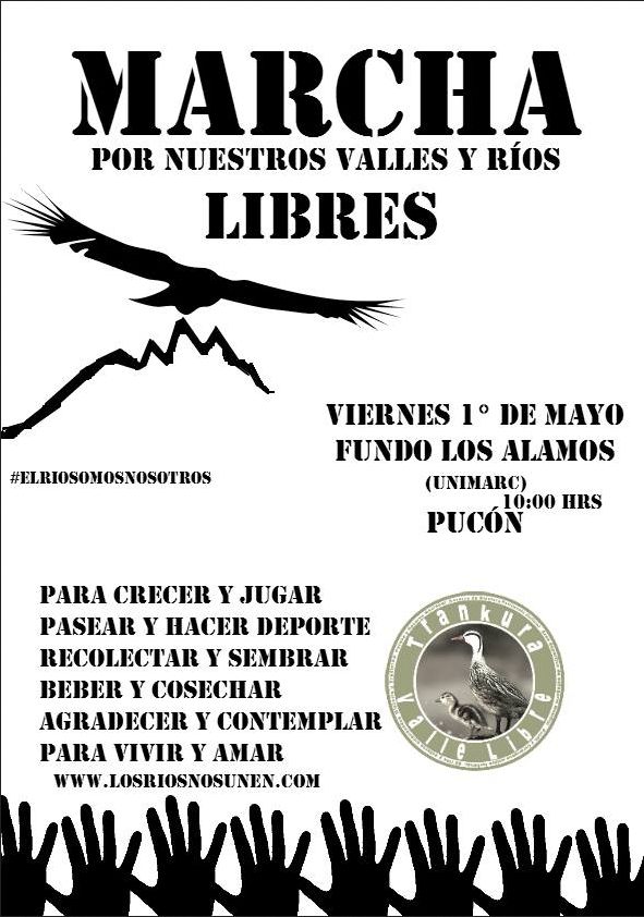 1° Mayo en Pucón: Marcha - encuentro por las aguas y los territorios