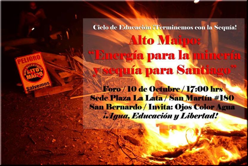Foro Alto Maipo : Energía para la minería y sequía para Santiago