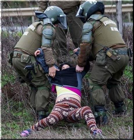 Carabineros detuvo a dos mapuches que protestaron contra caravana de camioneros