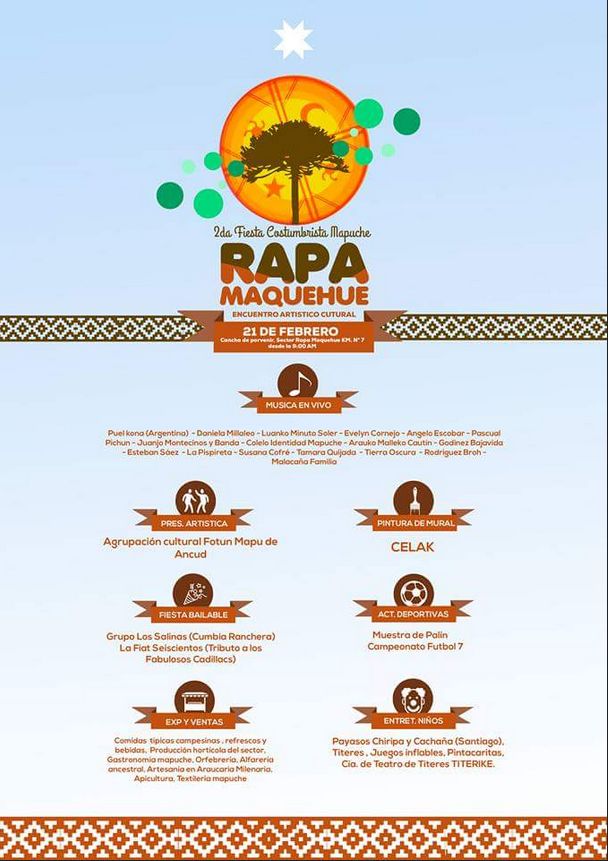 Segunda Fiesta costumbrista MAPUCHE Rapa Maquehue 2015