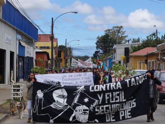 Marcha mapuche por la autonomía en Cañete