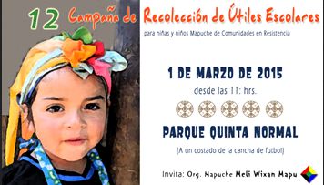 Video 12° Campaña de Recolección y Entrega de útiles escolares a Niñ@s Mapuche