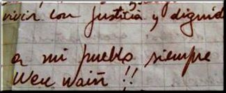 Mensaje de Wenuche Reiman - Juicio en Cañete.