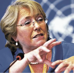 La lonko mapuche que interrumpió la charla de Michelle Bachelet en Ginebra