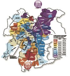 Mapa socioeconómico: San Miguel y La Florida son las comunas más diversas; Vitacura y La Pintana, la