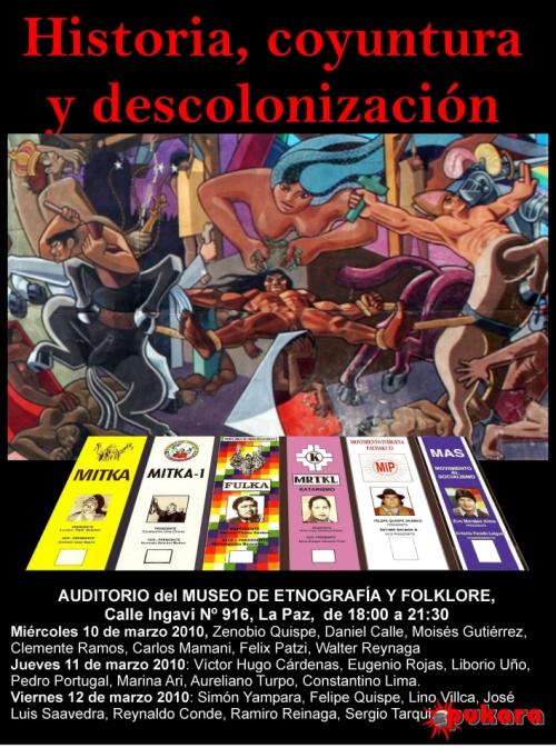Cciclo de conferencias sobre el tema Historia, Coyuntura y Descolonización