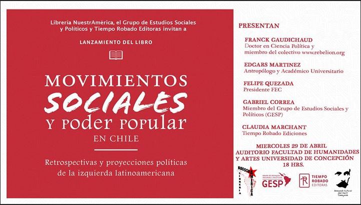 Concepción: PRESENTACION DE LIBRO MOVIMIENTOS SOCIALES Y PODER POPULAR EN CHILE