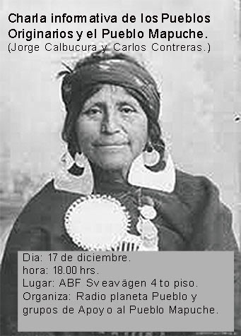 Charla informativa de los Pueblos Originarios y el Pueblo Mapuche