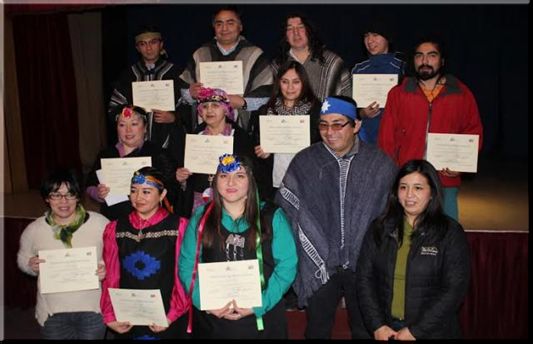 UN TOTAL DE 14 PERSONAS FUERON CERTIFICADAS POR EL MUNICIPIO EN MANEJO BÁSICO DE MAPUDUNGUN 