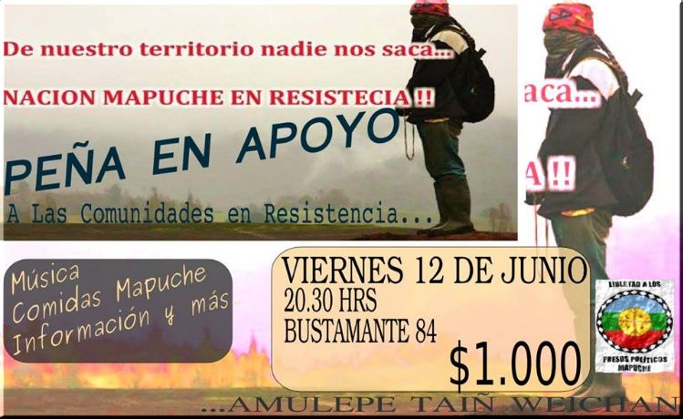 PEÑA EN APOYO A LA NACION MAPUCHE EN RESISTENCIA