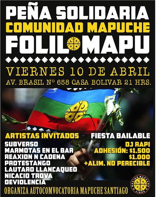 PEÑA SOLIDARIA COMUNIDAD MAPUCHE FOLIL MAPU