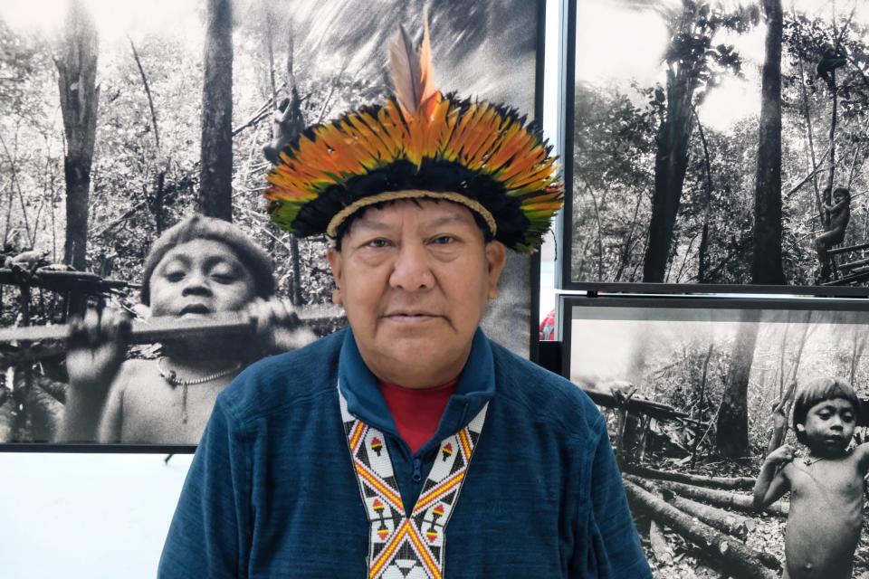 Líder indígena del Amazonas Davi Kopenawa