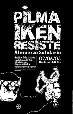 A almuerzo solidario presos mapuche Pilmaiken.