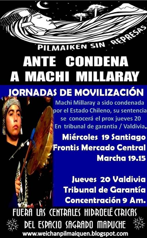 Santiago-Valdivia Jornadas movilización en repudio a persecución y condena Machi Millaray Huichalaf