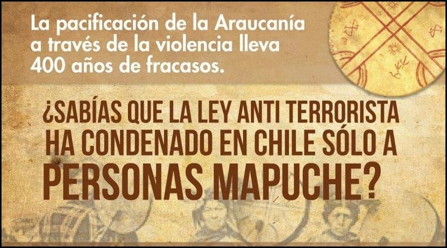 No a la aplicación de Ley Antiterrorista a mapuche
