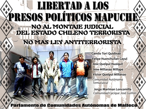 LIBERTAD A LOS PRESOS POLITICOS MAPUCHE DE ANGOL 