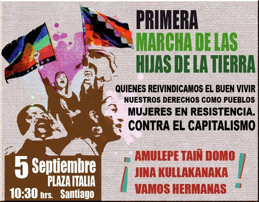 PRIMERA MARCHA DE LAS MUJERES DE LOS PUEBLOS ORIGINARIOS EN RESISTENCIA CONTRA EL CAPITALISMO