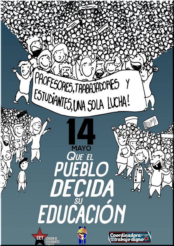 Temuco: Marcha 14 de mayo: que el pueblo decida su educación