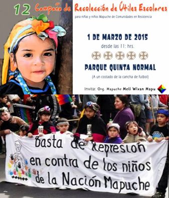 Campaña de Recolección de Útiles Escolares para niños Mapuche de Comunidades en Resistencia