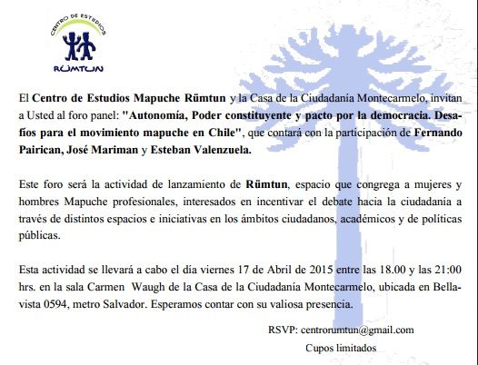 Autonomía, Poder constituyente y pacto por la democracia. Desafíos para el movimiento mapuche.