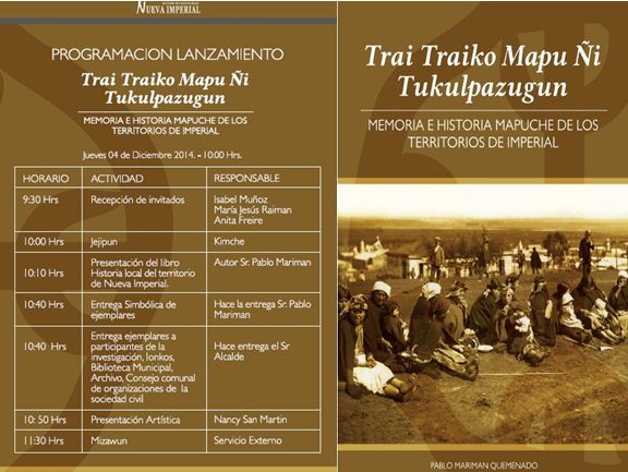 Presentan libro “TraiTraiko Mapu ñi Tukulpazugun” del historiador Mapuche Pablo Mariman Quemenado