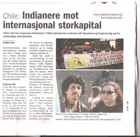 Manifestación cultural mapuche 